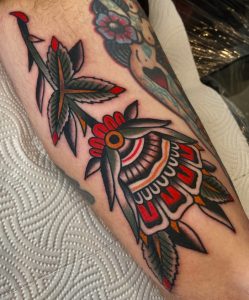 Traditional American Tattoo of a Flower